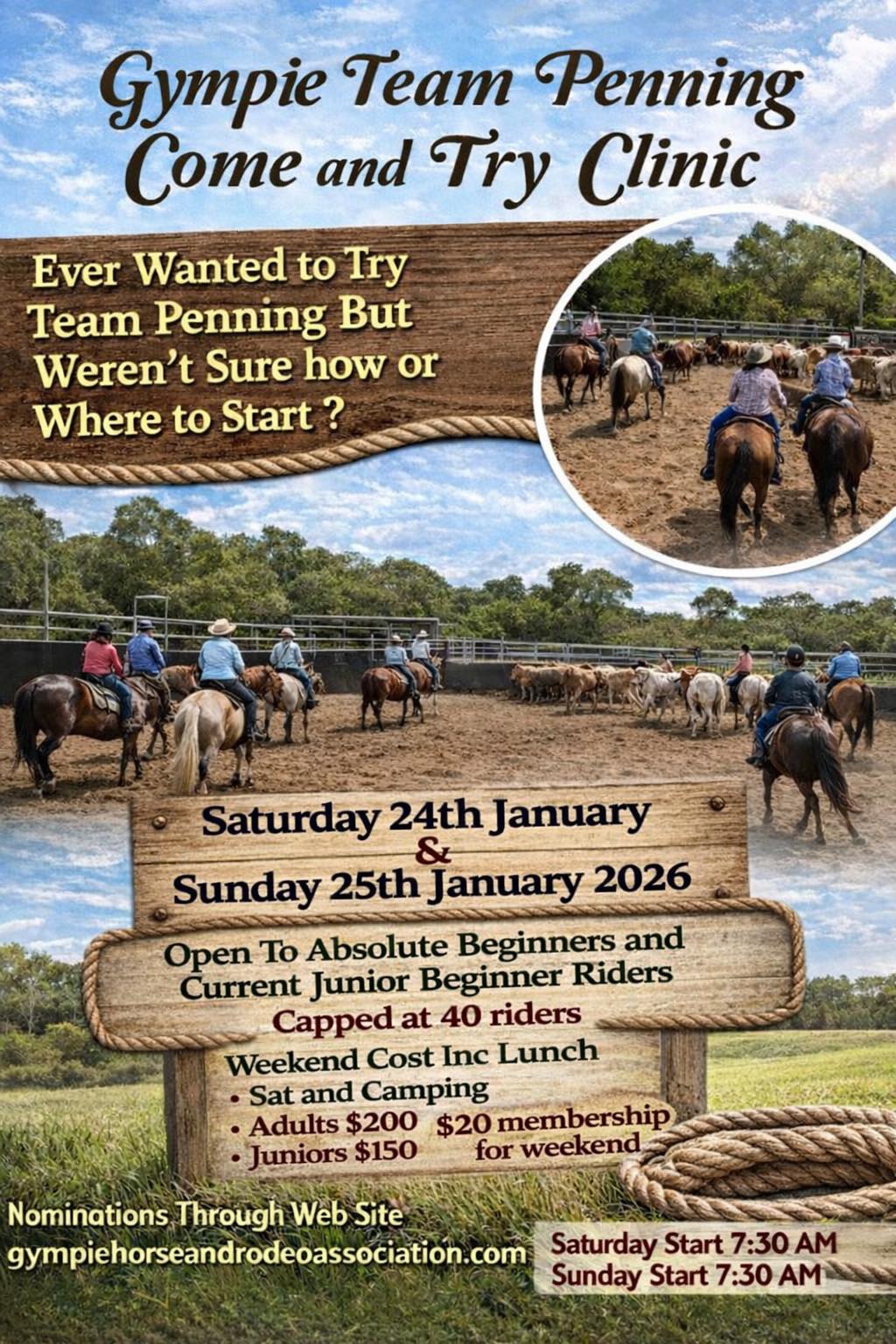 Event image for Gympie Team Penning Come and Try Clinic