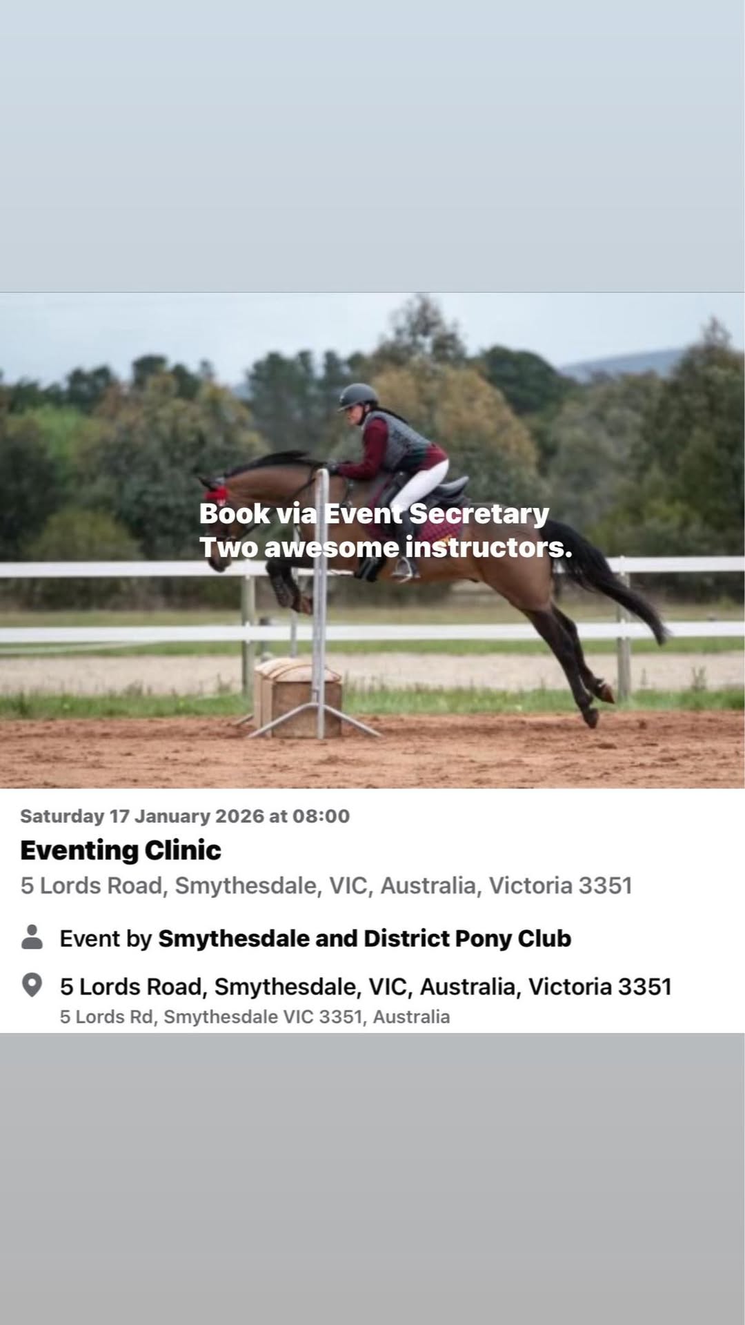 Event image for Eventing Clinic